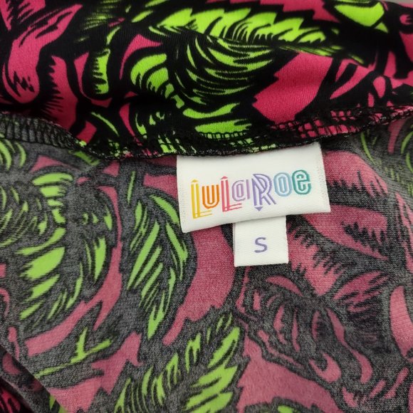 LuLaRoe Vibrant Pink Rose Print Maxi Skirt - Picture 7 of 8